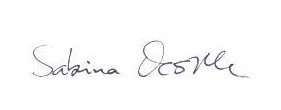 Dr. Sabrina Oesterle Signature